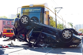 Unfall mit Straßenbahn in Dresden