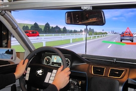 Verkehrsunfälle vermeiden: DLR-WissenschaftlerAusweichassistenzsystem zur Kollisionsvermeidung
