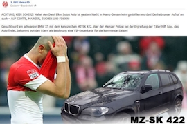 Screenshot von der Mainz 05-Homepage