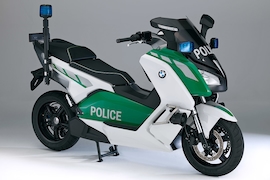BMW C Evolution als Polizei-Scooter auf der Milipol 2013