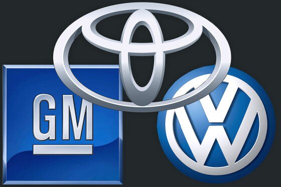 Logos Toyota, VW, GM 