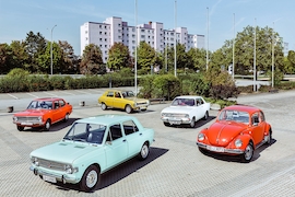 Datsun 1200_Fiat 128_ Simca 1100 GLX_Opel Kadett 1100 S_VW 1302 S