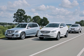 BMW X3 Mercedes GLK Volvo V60