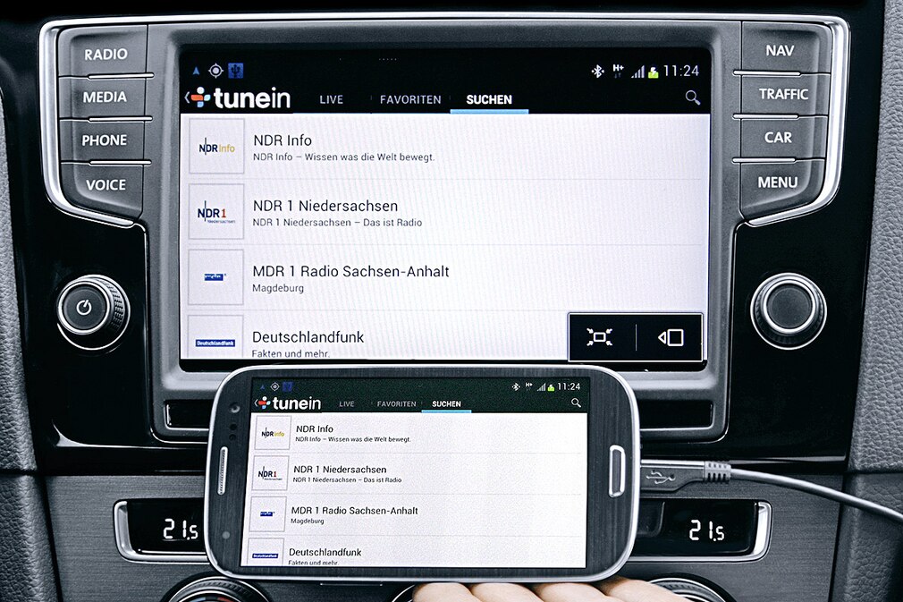 Volkswagen stellt volle Konnektivität zwischen Smartphone und Fahrzeug her