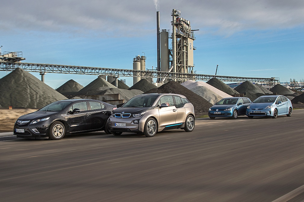BMW i3 Opel Ampera Toyota Prius VW Golf