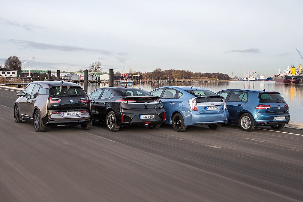 BMW i3 Range-Extender Opel Ampera Toyota Prius Plug-in VW Golf TGI BlueMotion