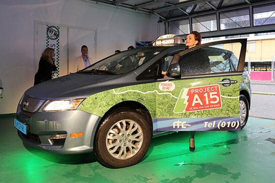 E-Taxi von BYD bei der Präsentation E-Taxi von BYD bei der Präsentation