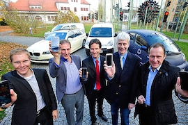 Benedikt Jäger (TUM), Florian Bachmann (Taxiverband), Gunnar Heipp (SWM/MVG), Dr. Jürgen Gaulke (Bundeswirtschaftsministerium), Dr. Wolfgang Christl (Handwerkskammer) TU München