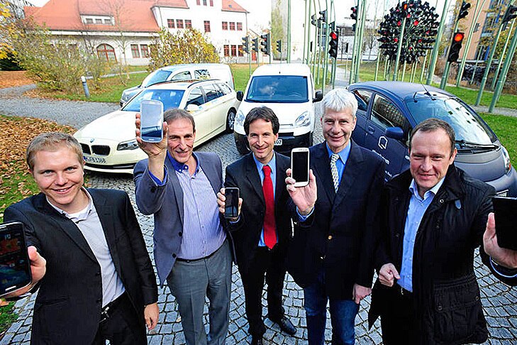 Benedikt Jäger (TUM), Florian Bachmann (Taxiverband), Gunnar Heipp (SWM/MVG), Dr. Jürgen Gaulke (Bundeswirtschaftsministerium), Dr. Wolfgang Christl (Handwerkskammer) TU München