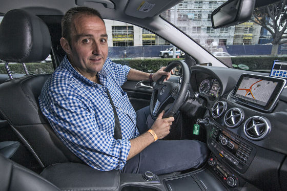 Thomas Geiger in der Mercedes Benz B-Klasse Electric Drive 