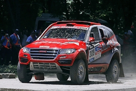 Portuguese driver Carlos Sousa in action during the first stage of the Rally Dakar 2014 between the Argentinean localities of Rosario and San Luis, 05 January 2014