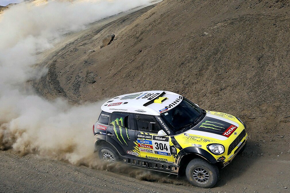 Spanish Nani Roma in action during the tenth stage of the Dakar Rally 2014 between the localities of Iquique and Antofagasta Chile