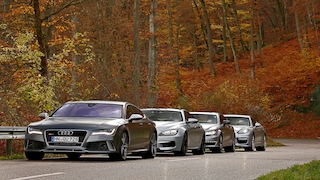 Audi RS7 Sportback   BMW M6 Gran Coupe Competition   Porsche Panamera Turbo  Mercedes CLS 63 AMG S