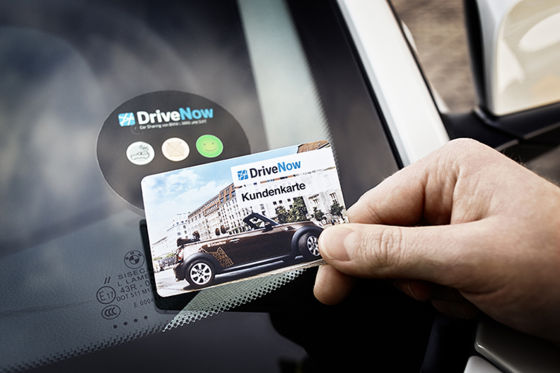 Öffnen eines DriveNow-Autos