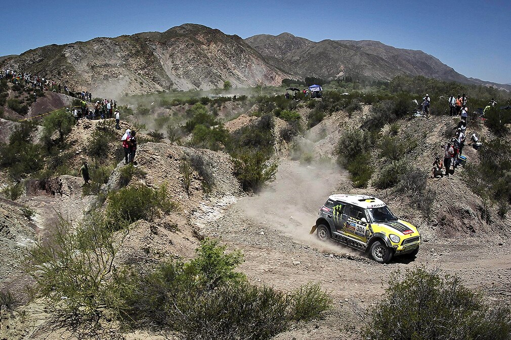 Spanish driver Nani Roma in action during the third stage of the Rally Dakar 2014 between San Rafael and San Juan, Argentina, 07 January 2014. EFE/Felipe Trueba