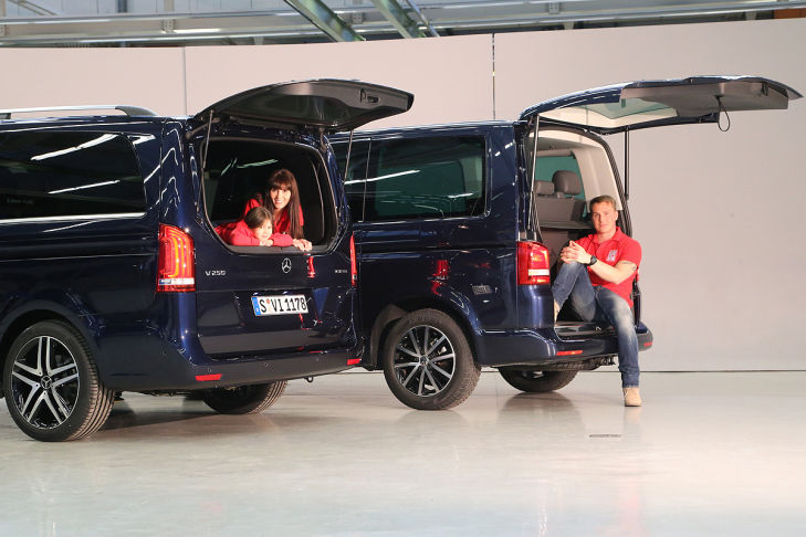 Die erste Sitzprobe in der neuen Mercedes V-Klasse
