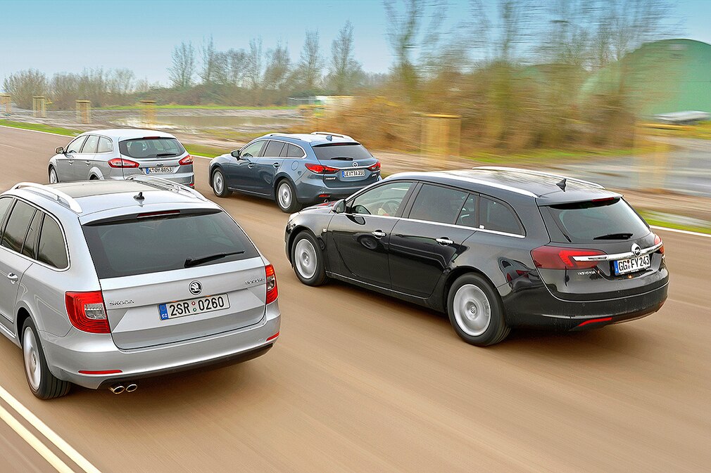 Vier große Diesel-Kombis im Vergleich