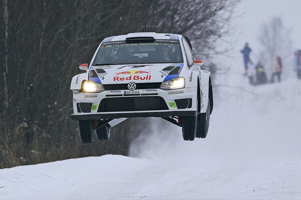VW-Pilot Jari-Matti Latvala bei der Schweden-Rallye