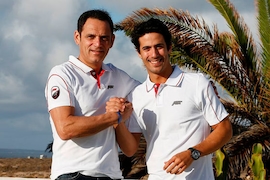 Lucas di Grassi (r.) und Hans-Jürgen Abt
