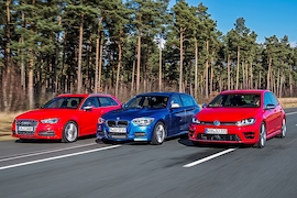 Audi S3 Sportback Quattro BMW M135i xDrive VW Golf R 4Motion