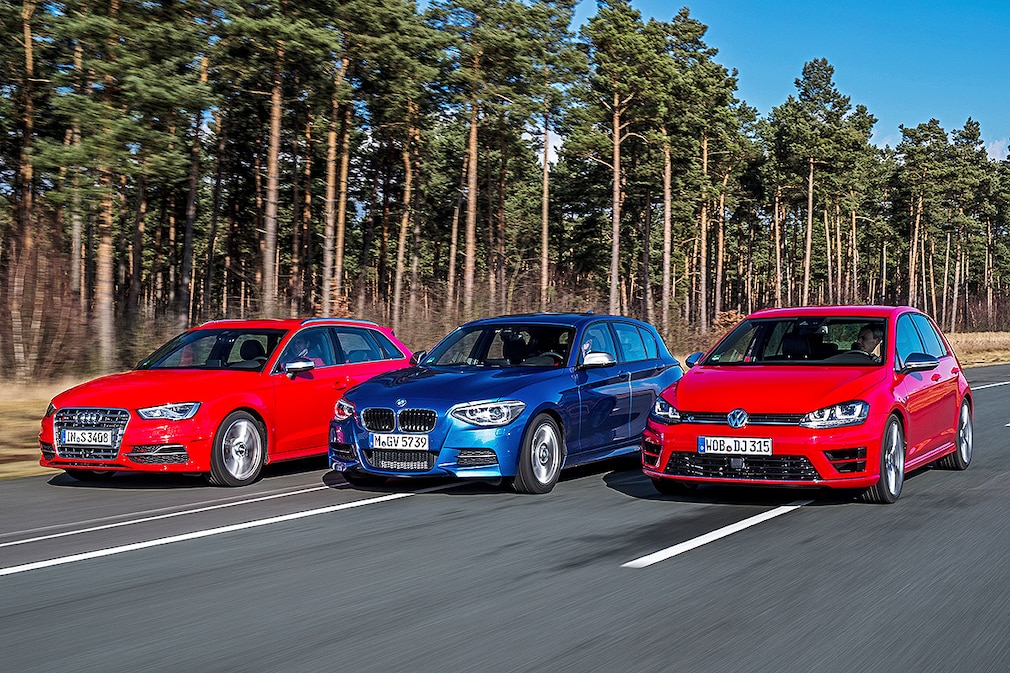 Audi S3 Sportback Quattro BMW M135i xDrive VW Golf R 4Motion