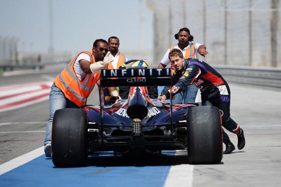 Test-Frust bei Vettel