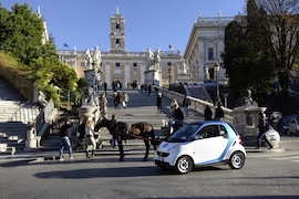 Car2go-Smart vor der Spanischen Treppe