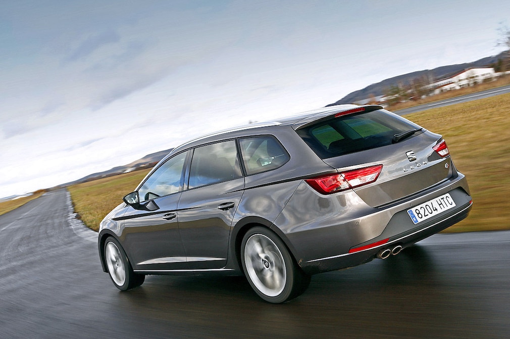 Seat Leon grau Heckansicht