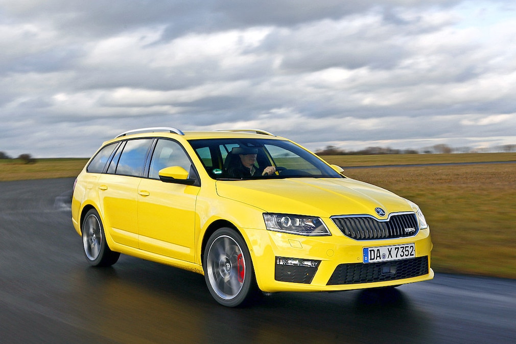 Skoda Octavia gelb Frontansicht