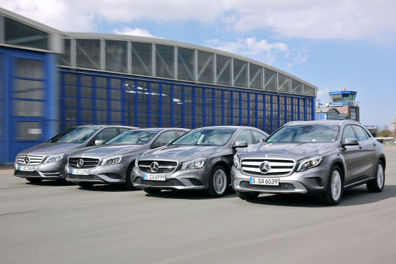 Vier Mercedes im Vergleich