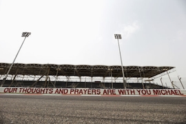 Schumacher-Banner in Bahrain