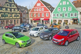 Seat Ibiza, Renault Clio, Dacia Sandero, Skoda Fabia, Ford Fiesta, Mini, Audi A1, Toyota Yaris, VW Polo, Opel Corsa