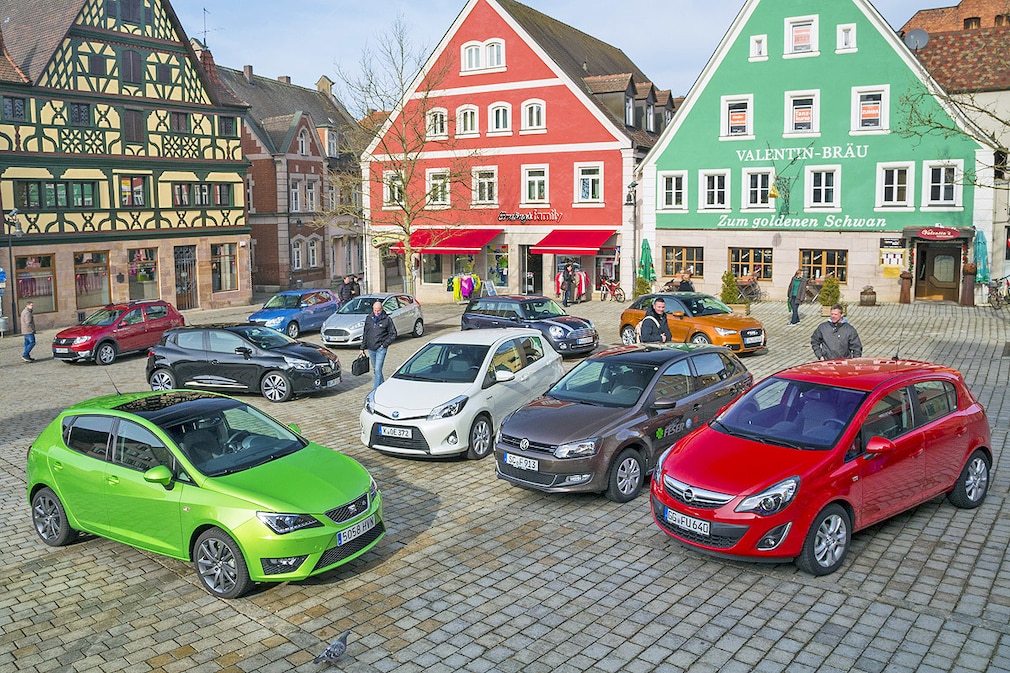 Seat Ibiza, Renault Clio, Dacia Sandero, Skoda Fabia, Ford Fiesta, Mini, Audi A1, Toyota Yaris, VW Polo, Opel Corsa