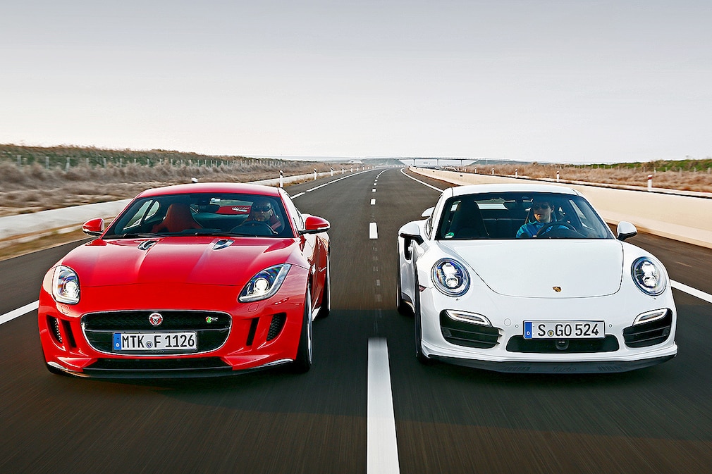 Porsche 911 Turbo Jaguar F-Type R Coupé