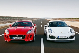 Porsche 911 Turbo Jaguar F-Type R Coupé