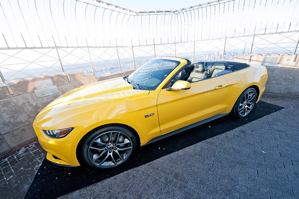 Ford Mustang Assembly on the Empire State Building