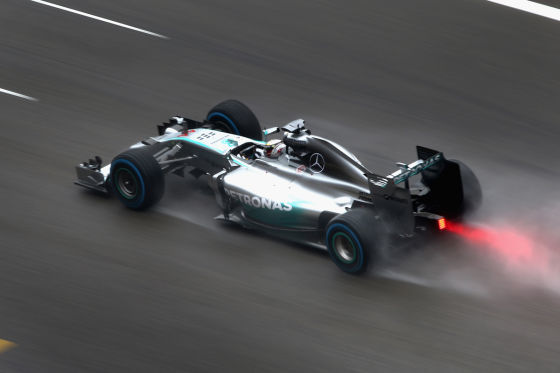 Hamilton konnte sich auch auf nasser Fahrbahn überlegen die Pole sichern
