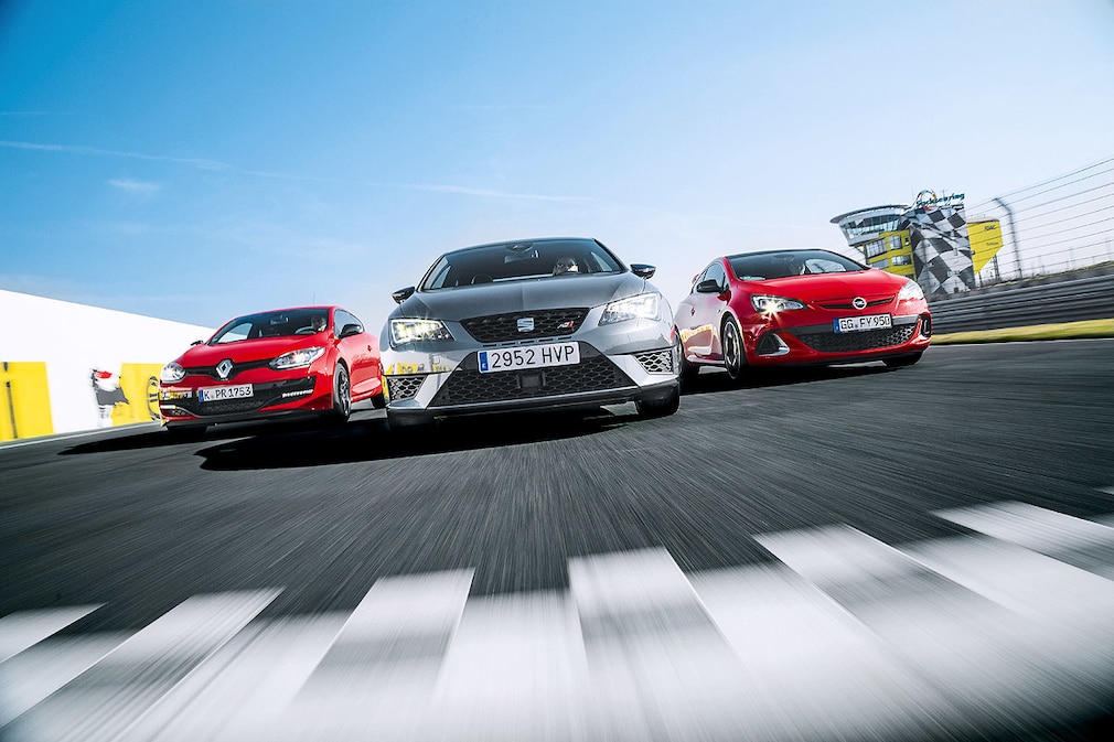 Opel Astra OPC Renault Mégane RS Cup Seat Leon SC Cupra 280