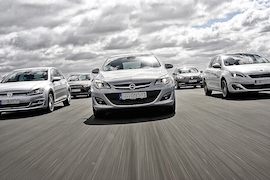 Ford Focus Opel Astra Peugeot 308 Renault Mégane VW Golf