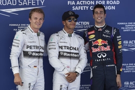 Rosberg, Hamilton & Ricciardo