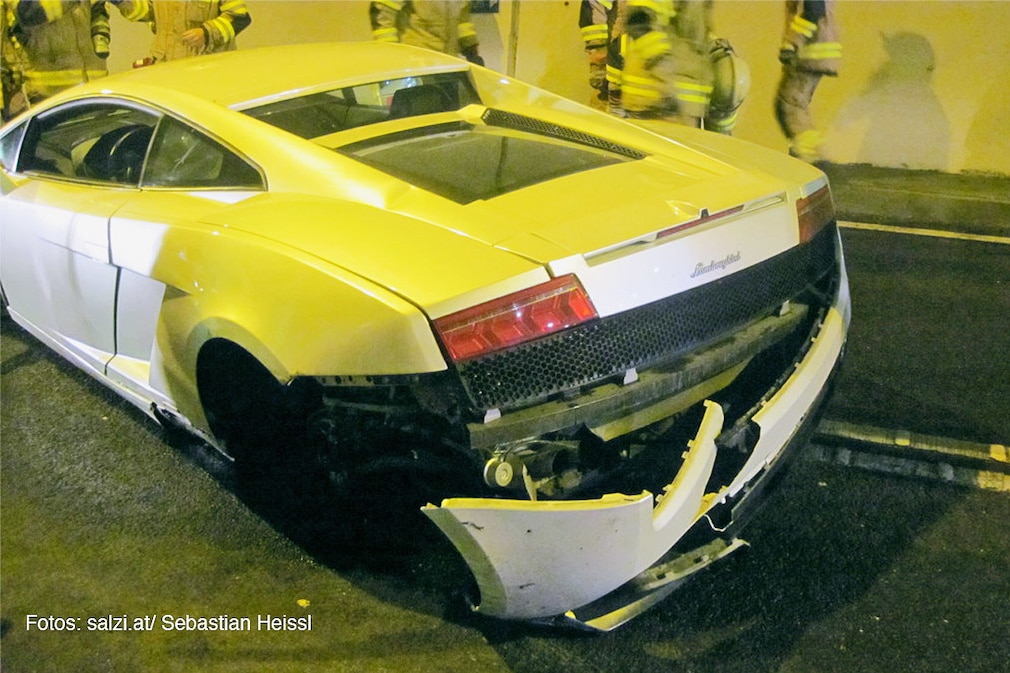 Lamborghini Gallardo: Crash im Tunnel