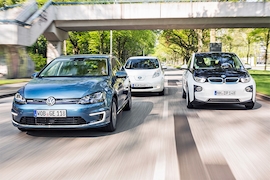 BMW i3 Nissan Leaf VW E-Golf