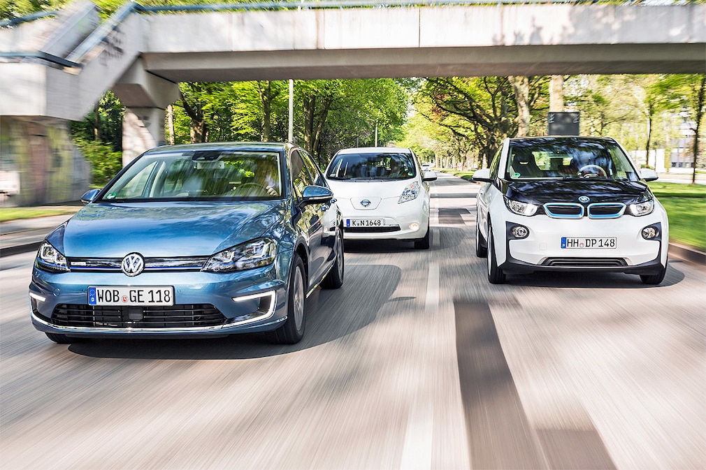 BMW i3 Nissan Leaf VW E-Golf