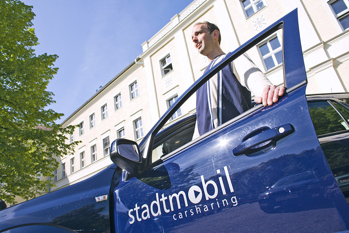 Carsharing: Fahrzeug von Stadtmobil