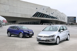 Nissan Qashqai VW Golf Sportsvan