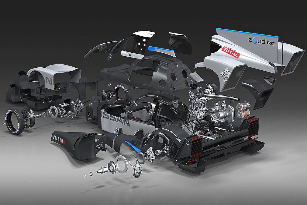 Nissan zeigt Le-Mans Renner als Explosionszeichnung