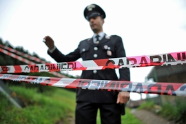 Abgesperrter Unfallort