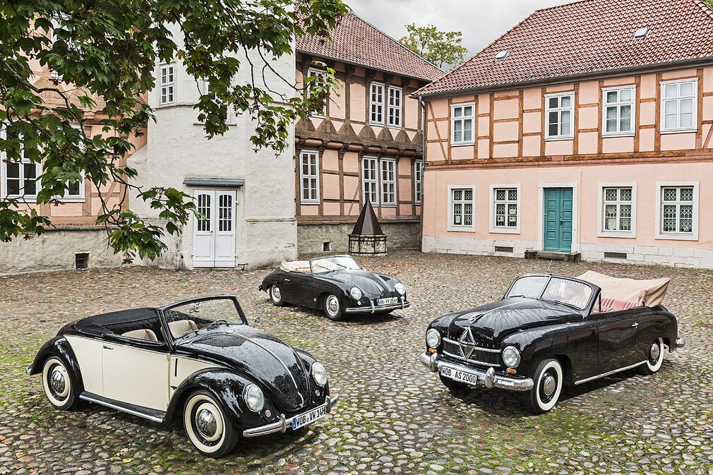 VW Hebmüller Cabriolet Porsche 356 1500 Super Cabriolet Borgward Hansa 1500 Cabriolet