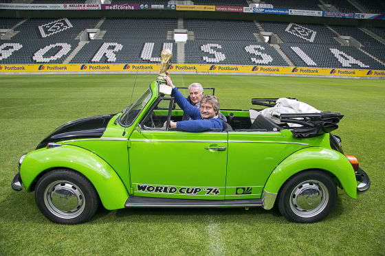 VW Käfer Cabrio Sondermodell "World Cup '74" Dieter Herzog Rainer Bonhof