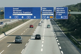 Leitsystem auf der Autobahn